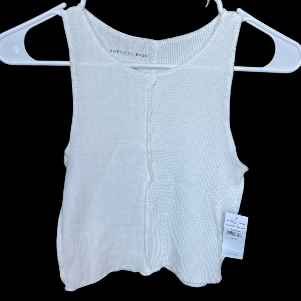 American Eagle Crop Tank Women’s Size XS Summer Solid Round Neck Top NWT